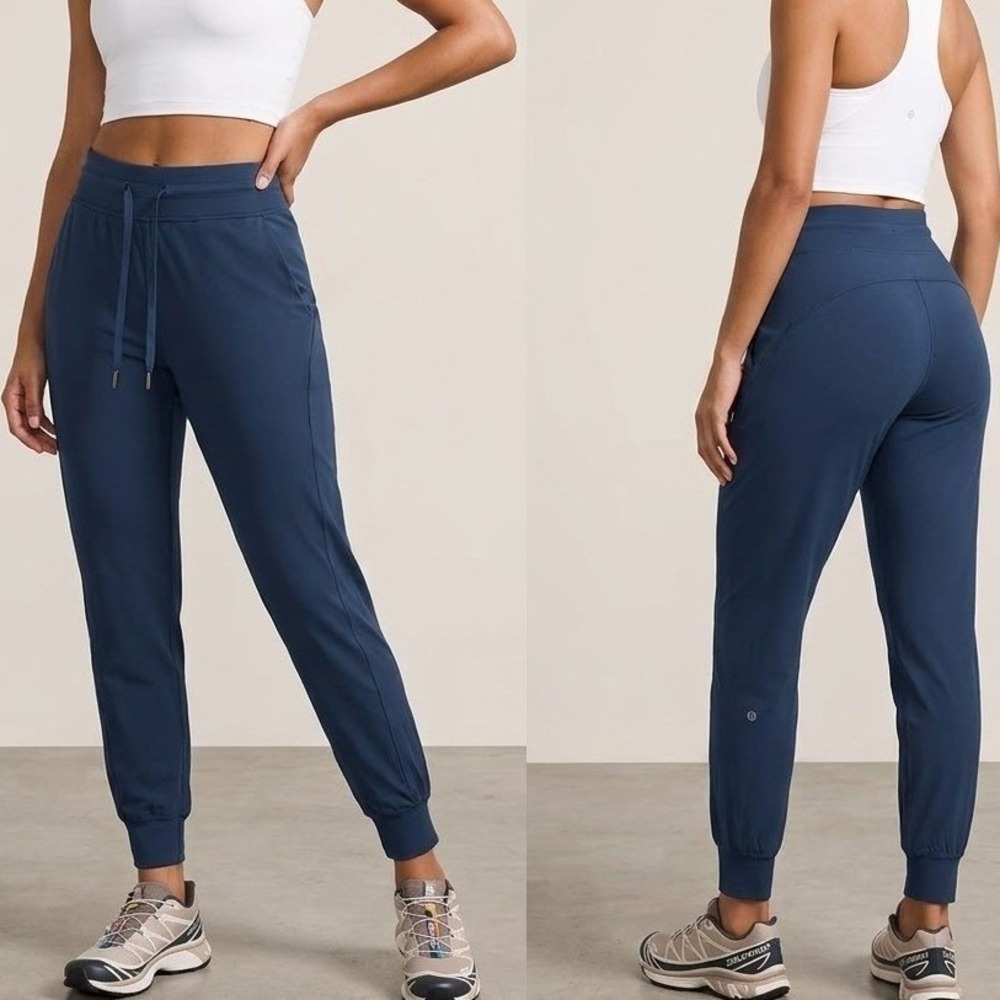 Lululemon Ready to Rulu High-Rise Jogger Blue Athleisure Lounge Pants Womens 10